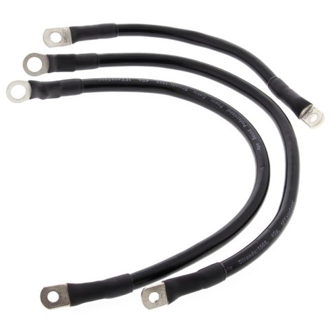All Balls Racing 66-77 Harley-Davidson FLH Electra Glide Battery Cable Kit Black