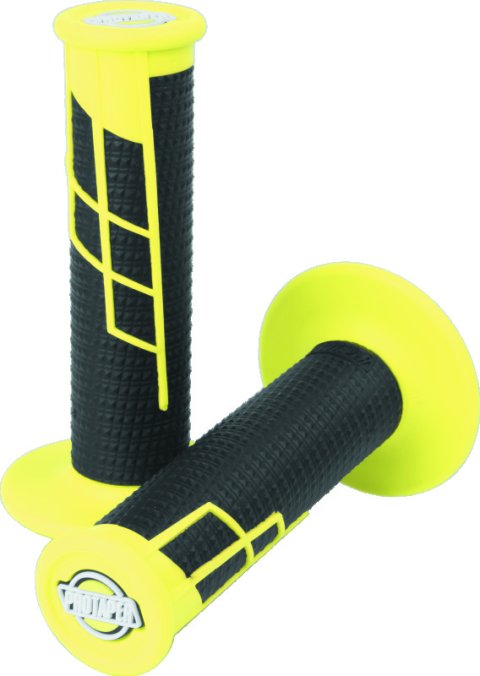 ProTaper Clamp-On 1/2 Waffle Grip - Neon Yellow/Black thumbnail 1