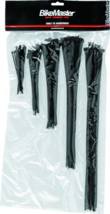 BikeMaster Assorted Cable Ties (Pack of 100) - Black thumbnail 1