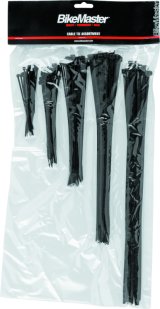 BikeMaster Assorted Cable Ties (Pack of 100) - Black thumbnail 3