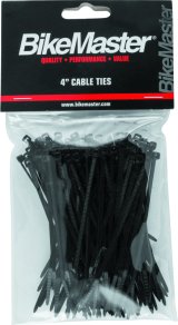 BikeMaster 4in Cable Ties (Pack of 100) - Black thumbnail 3
