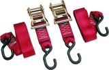 BikeMaster 2x84in Ratchet Tiedown Pair - Red thumbnail 2