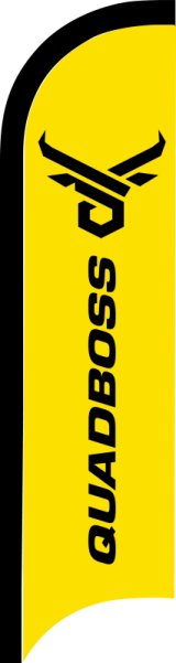 QuadBoss 11ft Sail Flag Yellow thumbnail 1