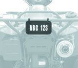 Quadboss ATV License Plate Kit - Black thumbnail 2