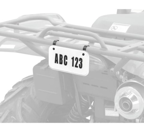 Quadboss ATV License Plate Kit - White