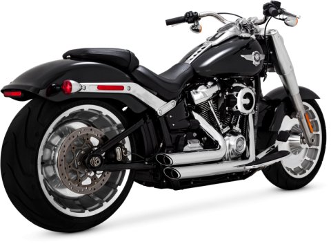 Vance & Hines HD 18-22 Fatboy/Blackout Shortshots Staggered PCX Full System Exhaust thumbnail 1