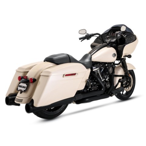 Vance & Hines HD Dresser Duals 17-22 Header/Heat Shield Black PCX Header Exhaust thumbnail 1