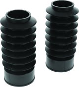 Bikers Choice 49MM Black Short Fork Boots Extended 6.5in / Collapsed 3in (Pair) thumbnail 1