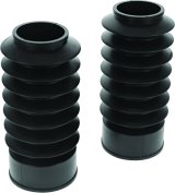 Bikers Choice 49MM Black Short Fork Boots Extended 6.5in / Collapsed 3in (Pair) thumbnail 2