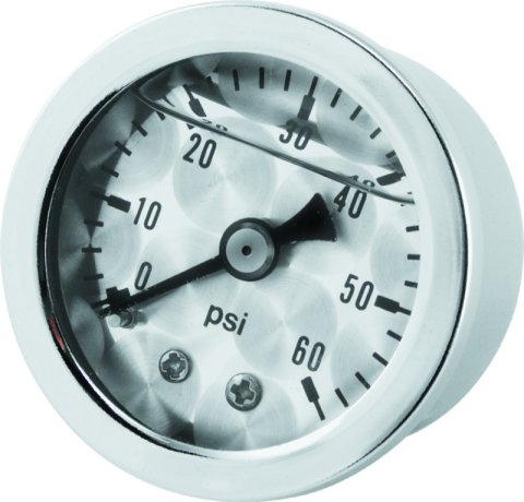 Bikers Choice Metallic Face Oil Pressure Gauge 0-60 Psi 1/8 NPT