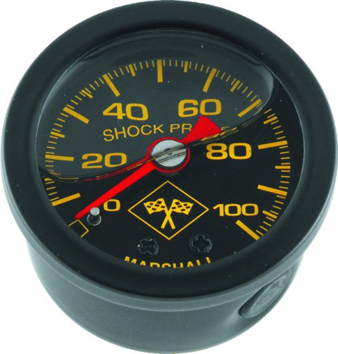 Bikers Choice 0-100 PSI Oil Pressure Gauge Black Face Black Bezel Liquid Filled Universal Custom