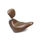 Mustang 18-21 Harley Street Bob Wide Tripper Solo Seat w/ Driver Backrest - Brown thumbnail 2