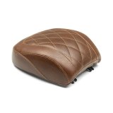 Mustang 18-21 Harley Fat Boy Wide Tripper Passenger Seat Diamond Stitch - Brown thumbnail 1