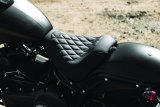 Mustang 18-21 Harley Fat Bob Wide Tripper Solo Seat Diamond Stitch - Black thumbnail 3