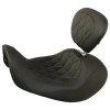 Mustang 06-17 Harley Dyna Wide Tripper Forward Solo Seat w/Driver Backrest Diamond Stitch - Black thumbnail 3