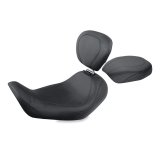 Mustang 06-17 Harley Dyna Wide Tripper Solo Seat w/Driver Backrest - Black thumbnail 2