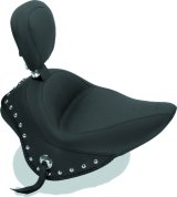 Mustang 11-13 Harley Blackline,12-17 Slim/Slim S Wide Touring Solo Seat w/DBR Studs - Black thumbnail 1