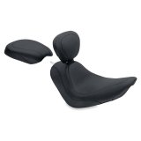 Mustang 06-17 Harley Softail Wide Tire(200mm)Wide Tripper Solo Seat w/Driver Backrest - Black thumbnail 1