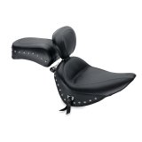 Mustang 00-15 Harley Softail Standard Rear Tire Standard Touring Solo Seat w/Driver Backrest - Black thumbnail 2