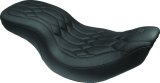 Mustang 08-21 Harley Electra Glide,Rd Glide,Rd King Str Glide Lowdown 1PC Seat Black Pearls - Black thumbnail 2
