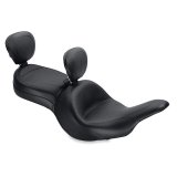 Mustang 11-19 Kawasaki Vulcan 1700, Vaquero Std Touring 1PC Seat w/Driver and Pass Backrest - Black thumbnail 1