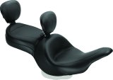 Mustang 11-19 Kawasaki Vulcan 1700, Vaquero Std Touring 1PC Seat w/Driver and Pass Backrest - Black thumbnail 4