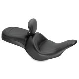 Mustang 11-19 Kawasaki Vulcan 1700, Vaquero Std Touring 1PC Seat w/Driver Backrest - Black thumbnail 1
