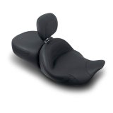 Mustang 08-21 Harley Electra Glide,Rd King,Str Glide Touring Heated 1PC Seat w/Driver Backrest-Black thumbnail 2