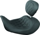 Mustang 09-17 Yamaha V-Star 950, 950 Tourer Std Touring 2PC Seat w/Driver Backrest - Black thumbnail 3