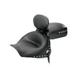 Mustang 03-08 Kawasaki Vulcan 1600 Classic,05-08 Nomad Tour 2PC Seat w/Driver Backrest Studs - Black thumbnail 2
