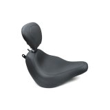 Mustang 18-21 Harley Heritage Classic & Deluxe Wide Tripper Solo Seat w/Driver Backrest - Black thumbnail 1