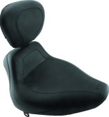 Mustang 84-06 Harley Standard Rear Tire Harley Sport Touring Solo Seat w/Driver Backrest - Black thumbnail 1