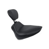 Mustang 84-06 Harley Standard Rear Tire Harley Sport Touring Solo Seat w/Driver Backrest - Black thumbnail 2