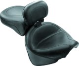 Mustang 99-11 Yamaha V-Star 1100 Custom Wide Touring 2PC Seat w/Driver Backrest - Black thumbnail 1