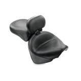 Mustang 99-11 Yamaha V-Star 1100 Custom Wide Touring 2PC Seat w/Driver Backrest - Black thumbnail 2