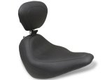 Mustang 18-21 Harley Softail Slim Wide Tripper Solo Seat w/Driver Backrest - Black thumbnail 1