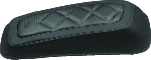 Mustang 08-21 Harley FL Touring Saddlebag Lid Covers w/Black Pearl Studs- Black