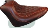 Mustang 11-13 Harley Blackline, 12-17 Slim/Slim S Tripper Solo Seat Diam Stitch - Distressed Brown thumbnail 1