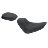 Mustang 06-17 Harley Softail Wide Tire (200mm) Wide Tripper Passenger Seat Diamond Stitch - Black thumbnail 1