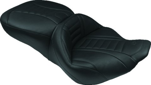 Mustang 04-21 Harley Sportster Wide Tripper Solo Seat - Black