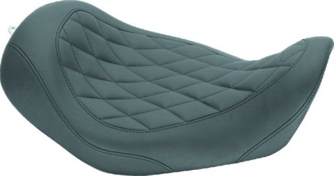 Mustang 06-17 Harley Dyna Wide Tripper Solo Seat Diamond Stitch- Black thumbnail 1
