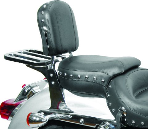 Mustang Harley Sissy Bar Pad Low Medallion Style - Black thumbnail 1