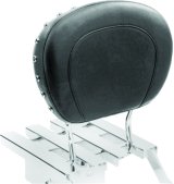 Mustang Harley FL Touring Sissy Bar Pad (12x9) w/Blk Pearl Studs - Black thumbnail 1