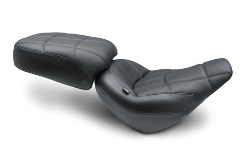 Mustang 18-21 Harley Street Bob Standard Touring Passenger Seat Cube - Black thumbnail 1