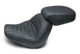 Mustang 18-21 Harley Fat Bob Standard Touring Passenger Seat Trapezoid - Black thumbnail 1