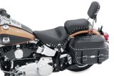 Mustang 00-15 Harley Softail Standard Rear Tire Wide Touring Passenger Seat w/Studs - Black thumbnail 1