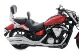 Mustang 11-17 Yamaha Sissy Bar Pad w/Studs (12 inch x 9 inch) - Black thumbnail 1
