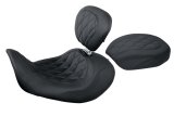 Mustang 06-17 Harley Dyna Wide Tripper Forward Passenger Seat Diamond Stitch - Black thumbnail 1