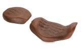 Mustang 06-17 Harley Dyna Wide Tripper Solo Seat Diamond Stitch - Distressed Brown thumbnail 1
