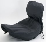 Mustang Harley Solo Seat w/Driver Backrest Rain Covers - Black thumbnail 2